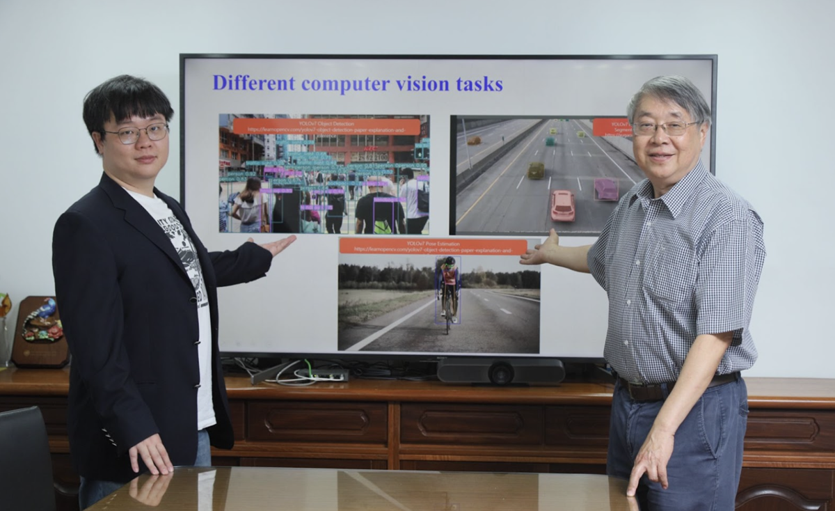 廖弘源院長及其團隊成員中央研究院資訊科學研究所助研究員王建堯在YOLO的開發過程中，透過國網中心的協助，克服種種困難。